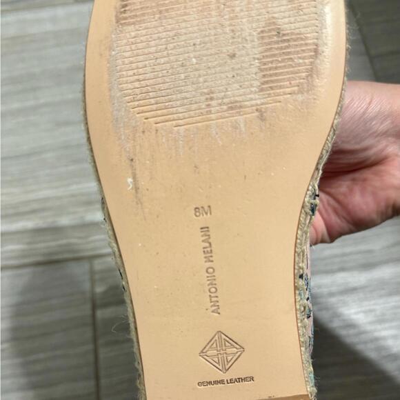 Antonio Melani Pink and Blue Daniza Pansy Print Espadrille flat shoes- size 8 - Picture 8 of 8